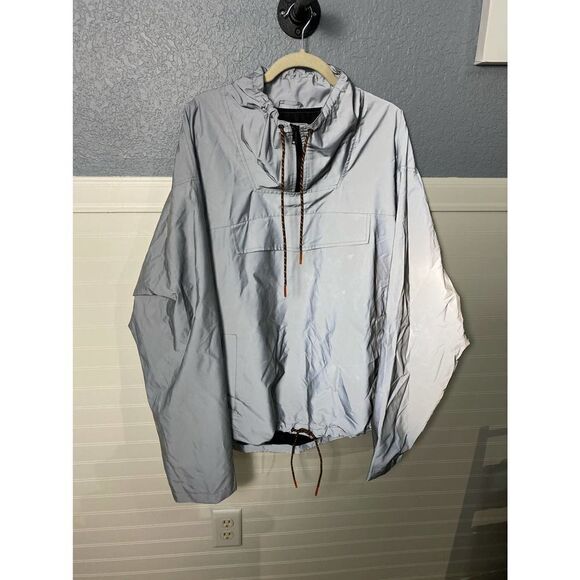 ASOS Gray Windbreaker Pullover Jacket - Picture 2 of 6